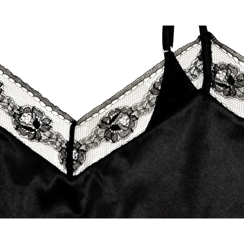 Kate Black Lace Trim Camisole | Silver Lining Lingerie