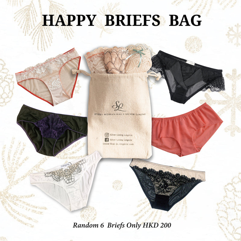 Happy Brief Bag | Silver Lining Lingerie